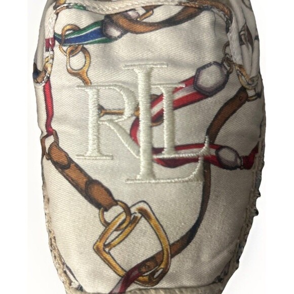 Lauren‎ Ralph Lauren Destini Espadrilles Equestrian Monogram Logo RLR Sz 9.5 B - Picture 3 of 9